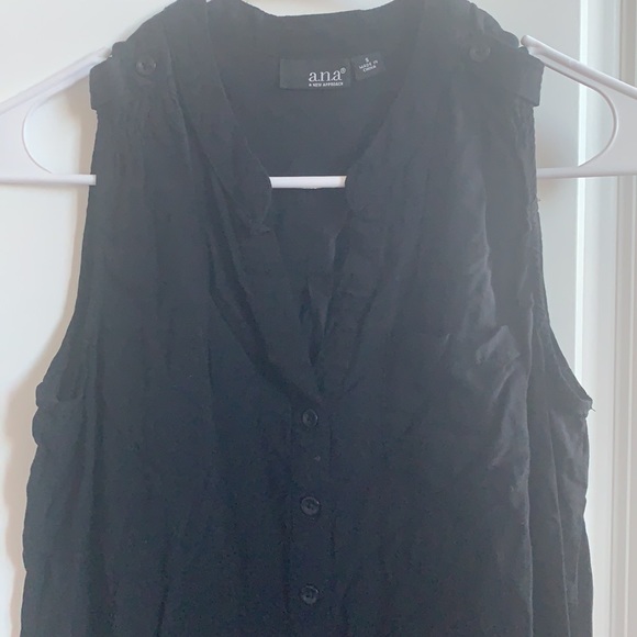 Black Tank With Buttons - Picture 3 of 5